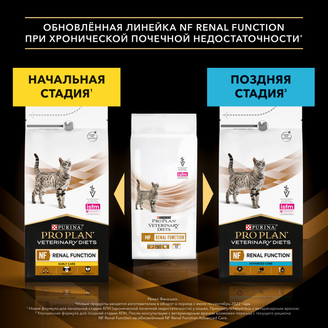 PURINA PRO PLAN Veterinary Diets NF Renal Function Early care (Начальная стадия) сухой корм для взрослых кошек при хронической почечной недостаточности - 1,5 кг