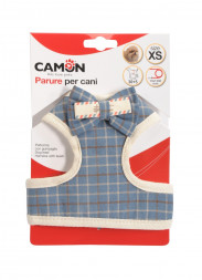 Camon шлейка для собак с поводком &quot;Scottish blue&quot; голубая, размер XS
