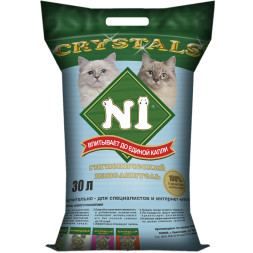Наполнитель N1 Crystals силикагелевый для кошачьего туалета 30 л