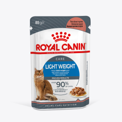 Royal Canin Light Weight Care влажный корм для взрослых кошек для профилактики избыточного веса, мелкие кусочки в соусе, в паучах - 85 г х 28 шт