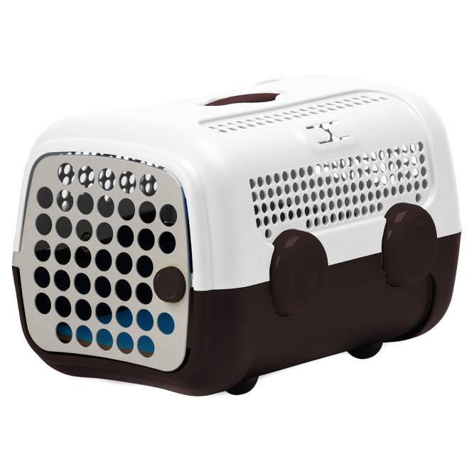 United Pets A.U.T.O. переноска, 51x37x33 см, коричневая/белая