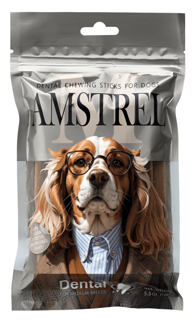 Amstrel Dental жевательное лакомство для собак средних пород, размер M - 150 г