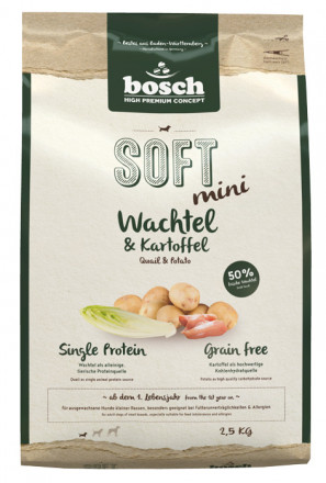 Bosch Soft Mini с перепелкой и картофелем полувлажный корм для собак 2,5 кг