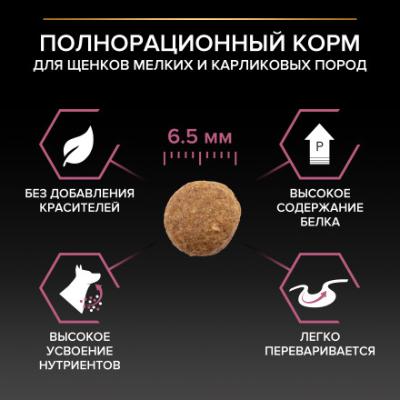 Pro Plan Opti Derma Small Mini сухой корм для щенков мелких и карликовых пород при чувствительной коже с лососем - 700 г