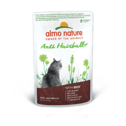 Almo Nature Functional Adult Cat Anti-Hairball with Beef паучи с говядиной для вывода шерсти у взрослых кошек - 70 г х 30 шт