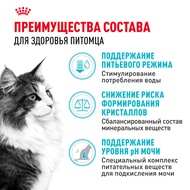 Сухой корм Royal Canin Urinary Care для взрослых кошек для профилактики мочекаменной болезни - 2 кг