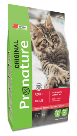 Pronature Original сухой корм для взрослых кошек с курицей и ягненком - 340 г