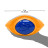 NERF Мегатон игрушка для собак мяч для регби из термопластичной резины, оранжевый синий - 18 см