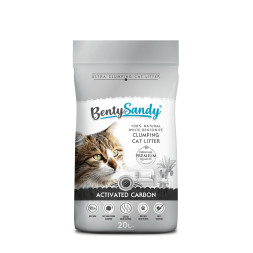 BentySandy Activated Carbon наполнитель для кошачьего туалета комкующийся, глиняный, с активированным углем - 17,2 кг (20 л)
