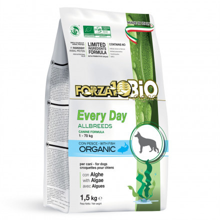 Forza10 Every Day Bio pesce alghe all breed сухой корм для взрослых собак всех пород с рыбой, маисом и водорослями - 1,5 кг