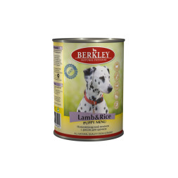 Berkley Puppy Menu Lamb &amp; Rice паштет для щенков с натуральным мясом ягнёнка и рисом с ароматным бульоном - 400 г х 6 шт
