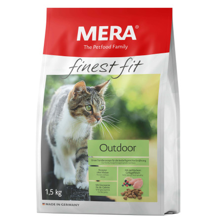 Mera Finest Fit Outdoor сухой корм для активных и гуляющих на улице кошек с курицей - 1,5 кг