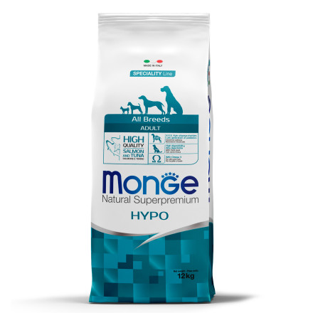 Monge Dog Speciality Hypoallergenic сухой корм для взрослых собак гипоаллергенный с лососем и тунцом - 12 кг