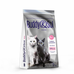 Buddy&amp;Sol Care Sterilized сухой корм для взрослых стерилизованных кошек с индейкой и лососем - 2 кг