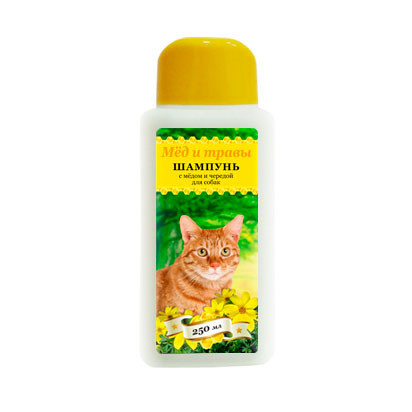 Шампунь Пчелодар для кошек с мёдом и чередой - 250 мл