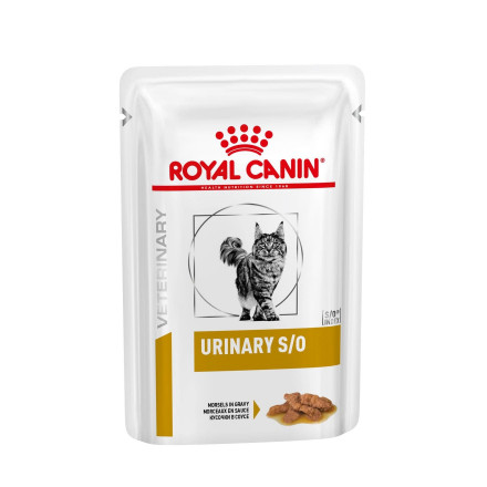 Royal Canin Urinary S/O влажный диетический корм кусочки в соусе для взрослых кошек при МКБ с курицей - 85 г