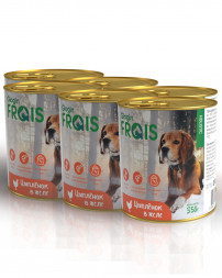 Консервы Frais Holistic Dog для собак цыпленок в желе - 350 г х 6 шт
