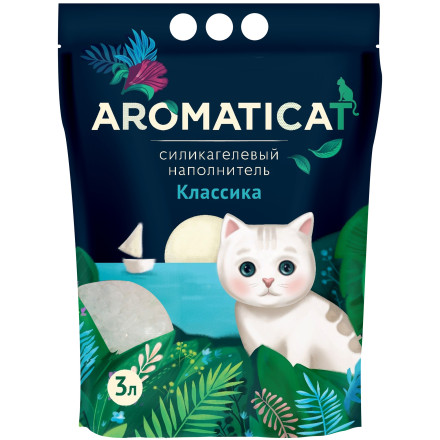 AromatiCat Классика силикагелевый наполнитель для кошачьего туалета - 3 л