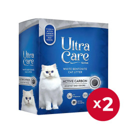 Ultra Care Active Carbon комкующийся наполнитель для кошачьего туалета с активированным углем - 7 кг х 2 шт