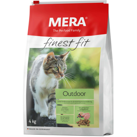 Mera Finest Fit Outdoor сухой корм для активных и гуляющих на улице кошек с курицей - 4 кг