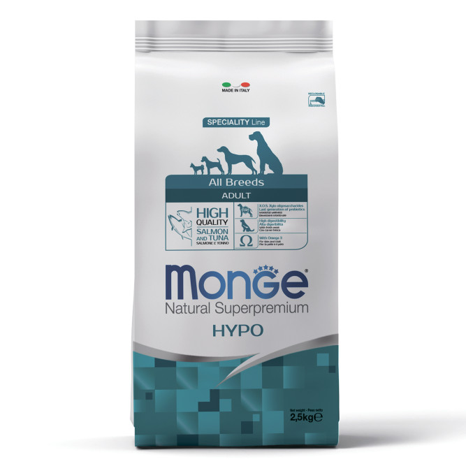 Monge Dog Speciality Hypoallergenic сухой корм для взрослых собак гипоаллергенный с лососем и тунцом 2,5 кг