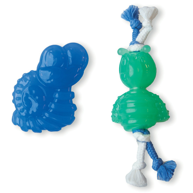 Petstages игрушка для собак Mini "ОРКА жуки", 15 см, пара