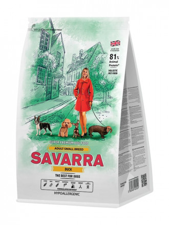 Savarra Adult Dog Small Breed сухой корм для взрослых собак мелких пород с уткой и рисом 6 кг