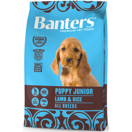 Banters Puppy Junior сухой корм для щенков и беременных/кормящих собак с ягненком и рисом - 3 кг