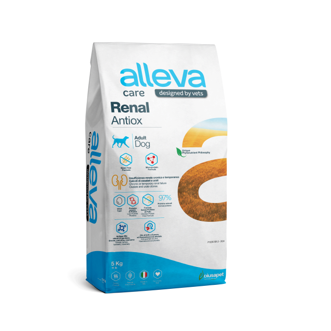 Alleva Care Dog Adult Renal Antiox сухой диетический корм для взрослых собак при почечной недостаточности - 5 кг
