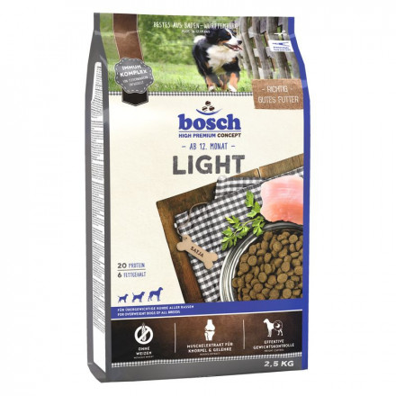 Сухой корм Bosch Light для взрослых собак, склонных к полноте или с избыточным весом с птицей - 2,5 кг