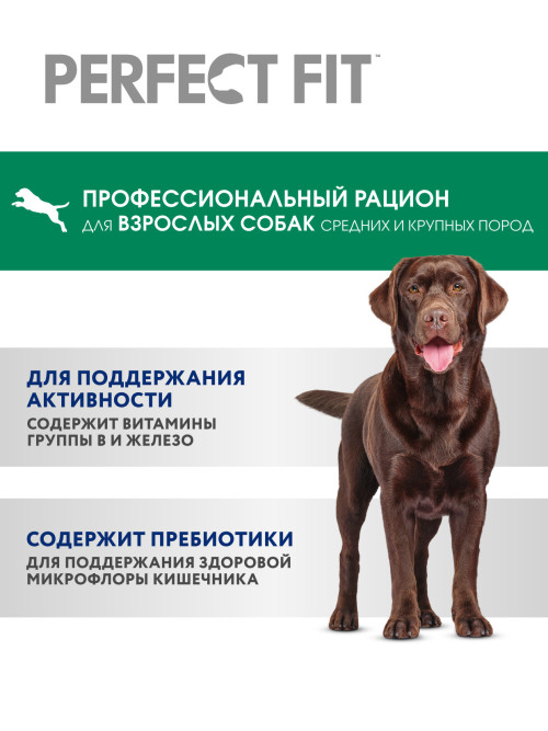Perfect Fit сухой корм для собак средних и крупных пород с курицей - 14,5кг