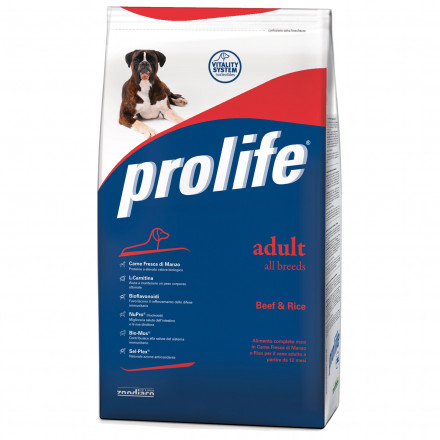 Prolife Dog Adult сухой корм для собак с говядиной и рисом - 3 кг