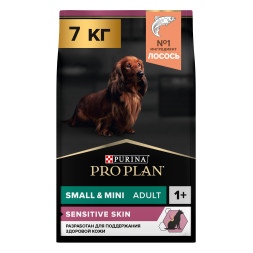Сухой корм Pro Plan Adult Small&amp;Mini Sensitive Skin для собак мелких пород с чувствительной кожей с лососем и рисом - 7 кг