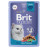 Brit Premium паучи для взрослых стерилизованных кошек с перепелкой кусочки в желе - 85 г х 14 шт