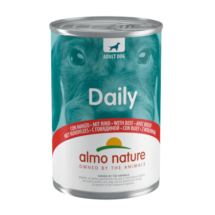 Almo Nature Daily with Beef консервы для собак с говядиной - 400 г х 24 шт