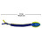 NERF игрушка для собак светящийся мяч для регби с плетеным пищащим шлейфом, синий зеленый - 48 см