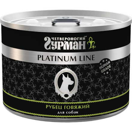 Четвероногий Гурман Platinum line консервы для собак, рубец говяжий - 525 г х 6 шт
