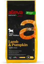 Alleva Natural Puppy Lamb And Pumpkin Mini/Medium сухой корм для щенков мелких и средних пород с ягненком и тыквой - 2 кг
