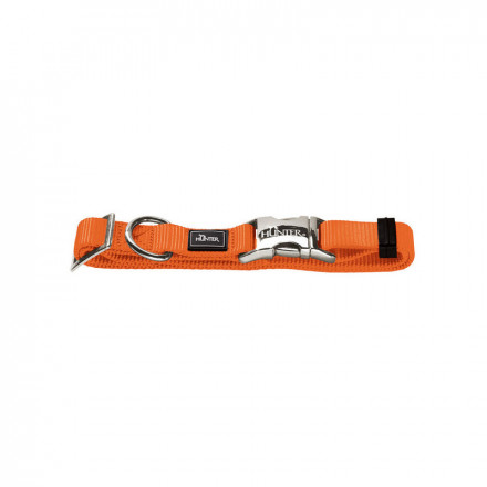 Нейлоновый ошейник Hunter Smart &quot;ALU-Strong S&quot; оранжевый с металлической застежкой для собак средних пород, обхват шеи 30-45 см, ширина 15 мм