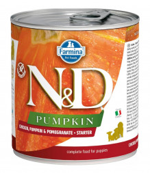 Farmina N&amp;D Pumpkin Starter влажный беззерновой корм для щенков до 2 месяцев с тыквой, курицей и гранатом - 285 г (6 шт в уп)