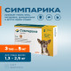 Симпарика (Zoetis) 5 мг таблетки от блох и клещей для собак весом от 1,3 до 2,5 кг - 3 шт
