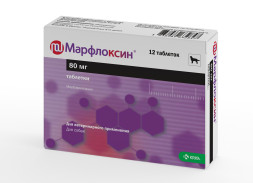 Марфлоксин KRKA 80 мг антибактериальный препарат для кошек и собак - 12 таблеток