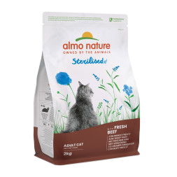Almo Nature Functional Adult Cat Sterilised Beef &amp; Rice сухой диетический корм с говядиной и рисом для взрослых кастрированных котов и кошек - 2 кг