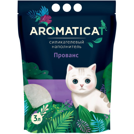 AromatiCat силикагелевый наполнитель для кошачьего туалета, с ароматом Прованс - 3 л