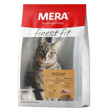 Mera Finest Fit Indoor сухой корм для взрослых кошек, живущих в помещении, с курицей - 1,5 кг