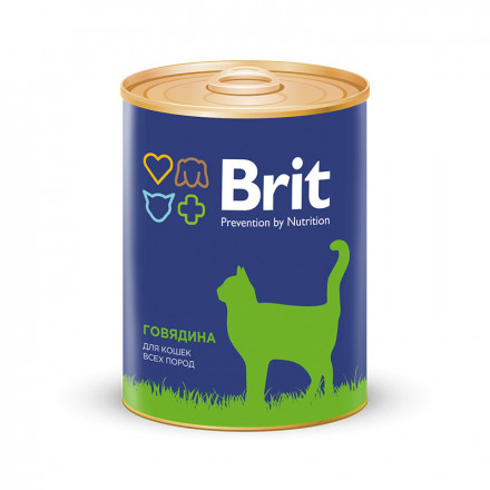 Консервы Brit Premium Beef для кошек всех пород с говядиной - 340 г х 12 шт