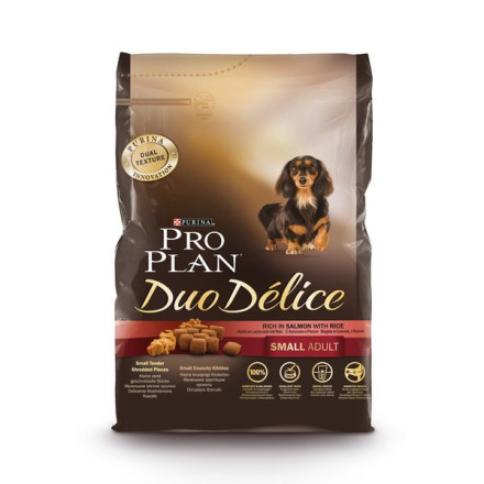 Purina Pro Plan Duo Delice сухой корм для взрослых собак мелких и карликовых пород с лососем и рисом - 2,5 кг