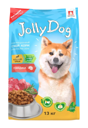 Зоогурман Jolly Dog сухой корм для взрослых собак, с говядиной - 13 кг