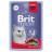 Brit Premium паучи для взрослых стерилизованных кошек с мясным ассорти и потрошками кусочки в желе - 85 г х 14 шт