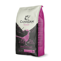 Canagan GF Highland Feast сухой корм для собак всех пород с уткой и фазаном - 2 кг